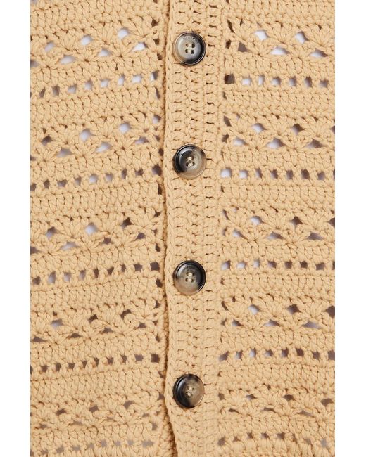 Nanushka Natural Andor Crochet-knit Cotton-blend Vest for men