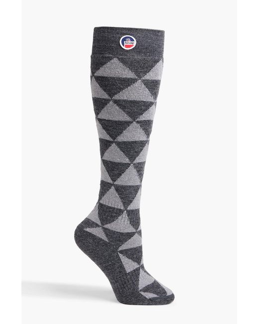 Fusalp Gray Wool-blend Socks