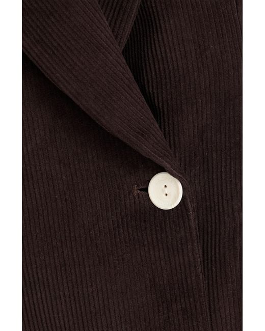 S.S.Daley Black Eilidh Double-breasted Cotton-corduroy Blazer