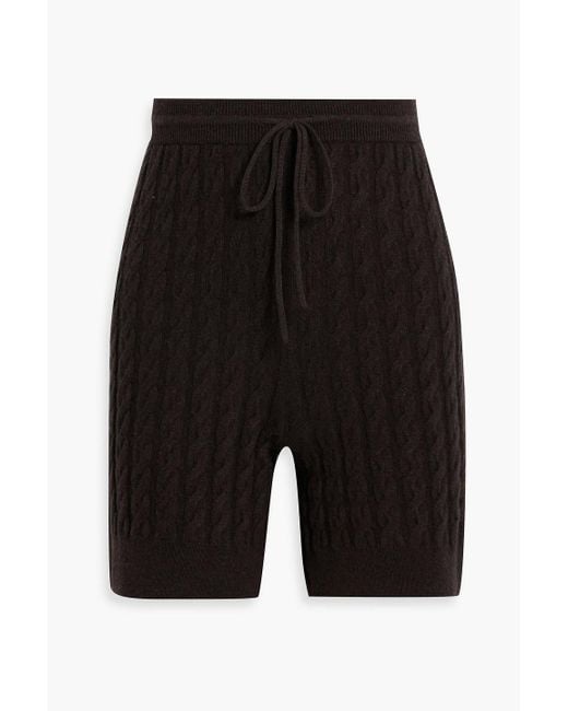 Totême  Black Cable-Knit Wool And Cashmere-Blend Shorts