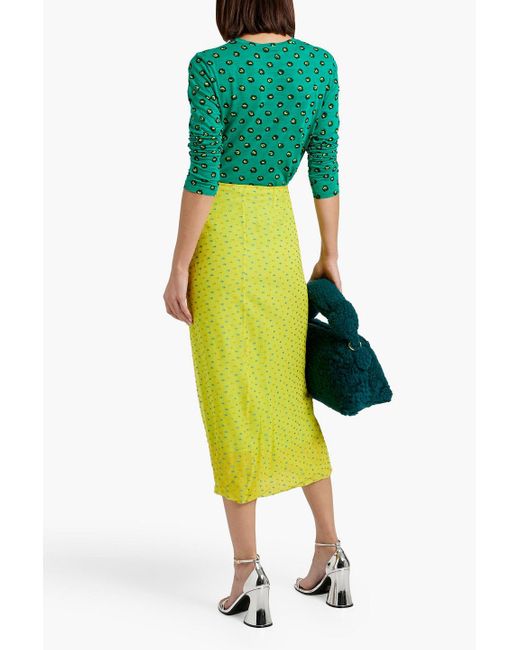 Proenza Schouler Green Leopard-print Cotton-jersey Top