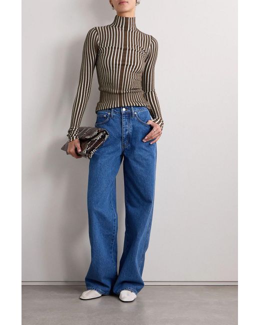 Interior Black The ridley ribbed cotton-blend turtleneck sweater