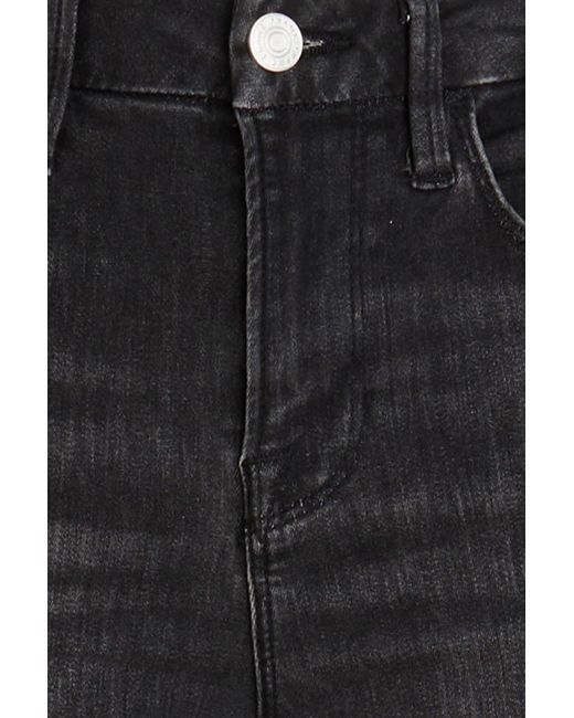 FRAME Black Le Crop Mini Boot High-rise Kick-flare Jeans