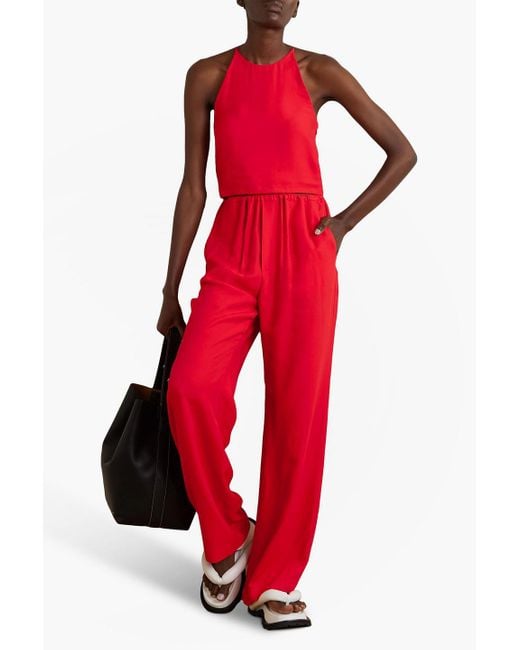 Gauchère Red Cropped Twill Camisole