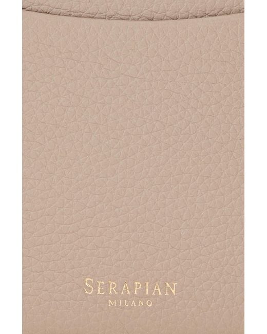 Serapian Natural Pebbled-Leather Cardholder