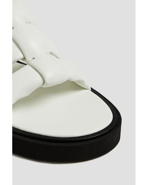 FRAME White Le weston sandalen aus wattiertem kunstleder