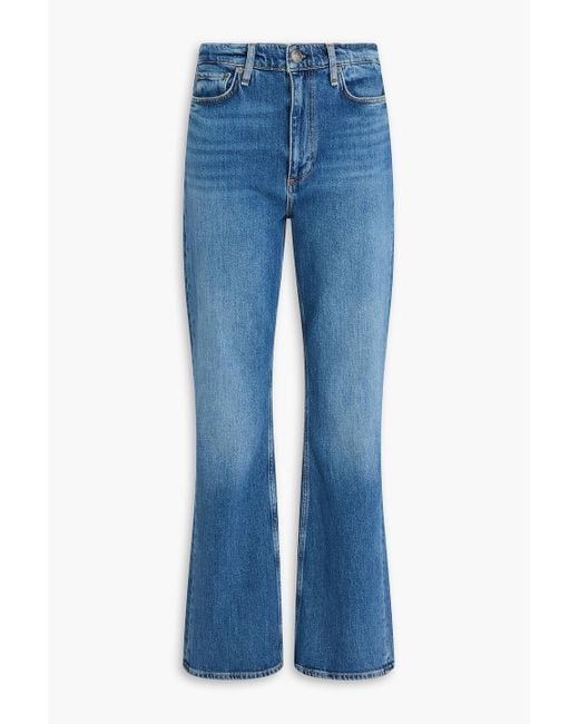 Rag & Bone Blue Hoch sitzende bootcut-jeans "peyton" in ausgewaschener optik