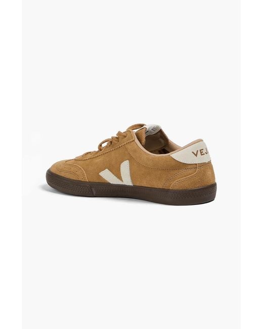Veja Brown Volley Suede Sneakers for men