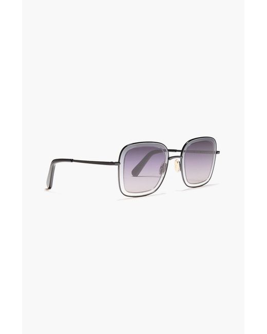 Zimmermann Black Square-Frame Acetate Sunglasses