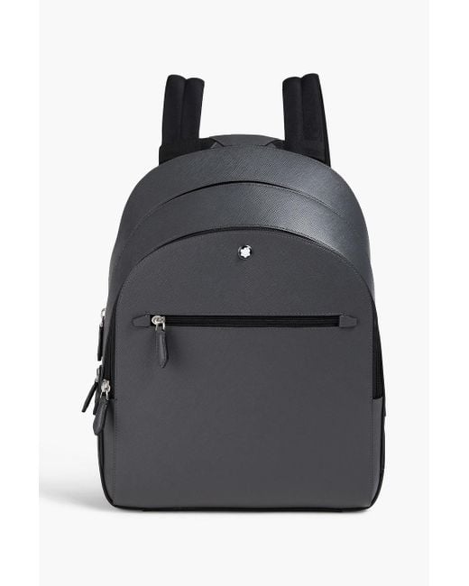 Montblanc Black Sartorial Textured-Leather Backpack for men