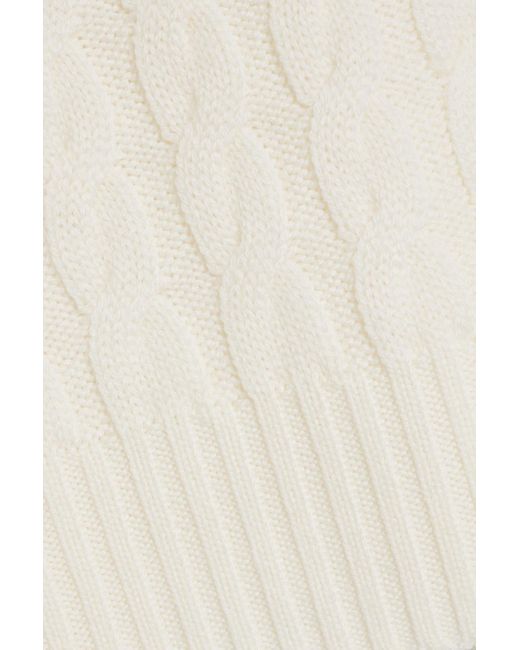 Totême  White Cable-knit Wool Sweater
