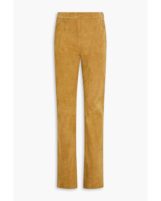 Galvan Yellow Farrah Suede Bootcut Pants