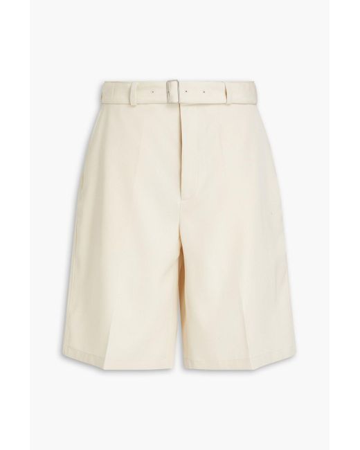Jil Sander White Wool-twill Shorts for men