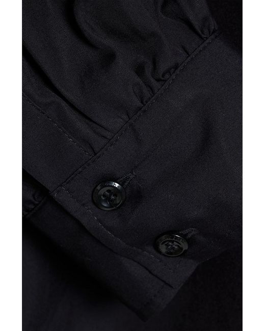 Simone Rocha Blue Broderie Anglaise-Trimmed Cotton-Poplin Shirt