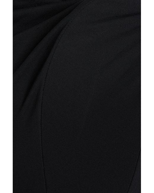 Victoria Beckham Black Strapless Ruched Stretch-Jersey Top