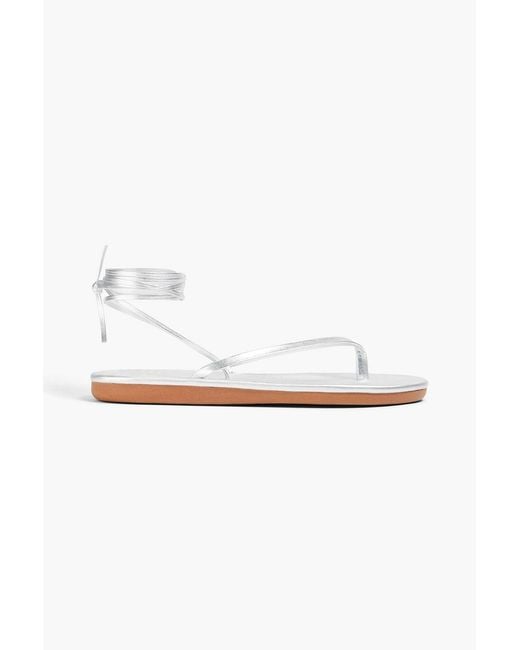 Ancient Greek Sandals White Sahara Leather Sandals