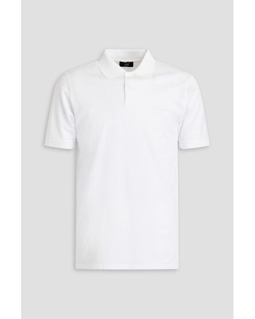 Dunhill Poloshirt aus baumwoll-piqué in White für Herren