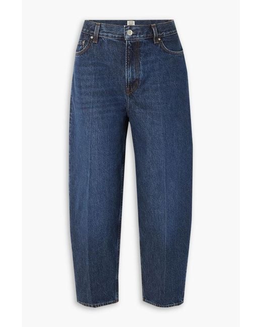 Totême Blue High-rise Tapered Jeans