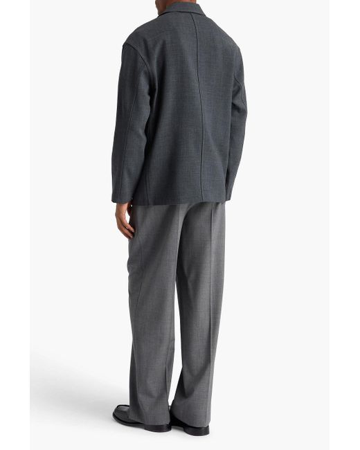 FRAME Black Wool-Blend Shirt Jacket for men