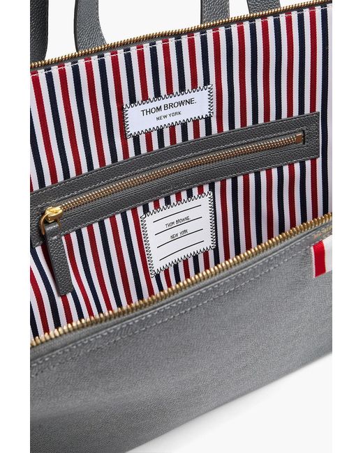 Thom Browne Black Pebbled-leather Backpack for men
