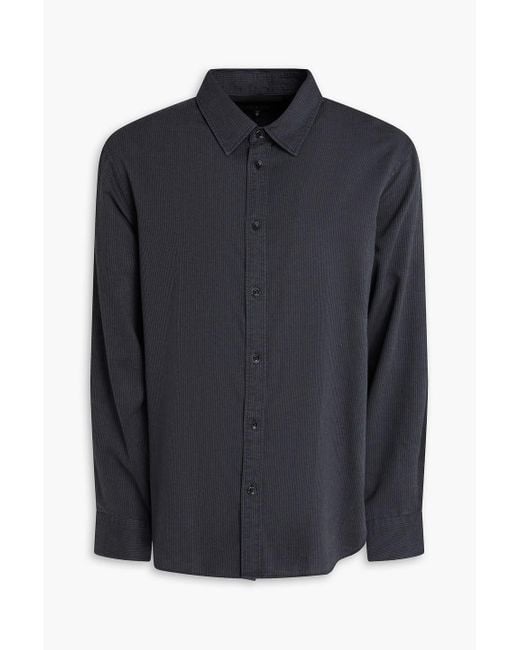 Rag & Bone Blue Finch Cotton And Lyocell-blend Jacquard Shirt for men