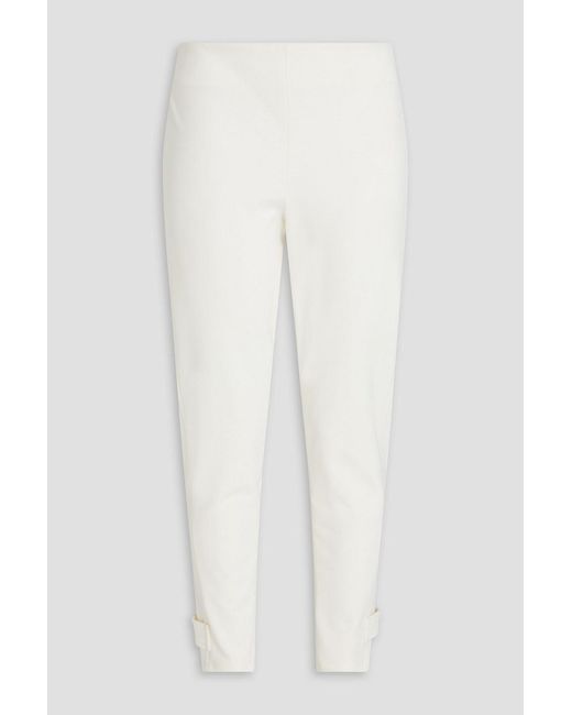 Moncler White Twill Tapered Pants
