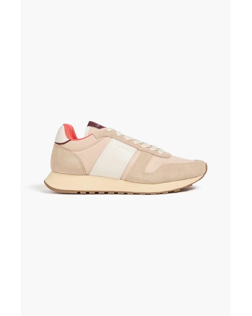 Paul Smith Pink Eighties Color-block Shell, Leather And Suede Sneakers for men