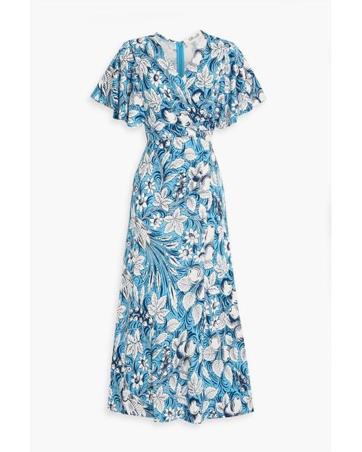 DIANE VON FURSTENBERG フローラル ジャージー ミディドレス Vintage 1970's Diane Von Furstenberg Floral Jersey Wrap