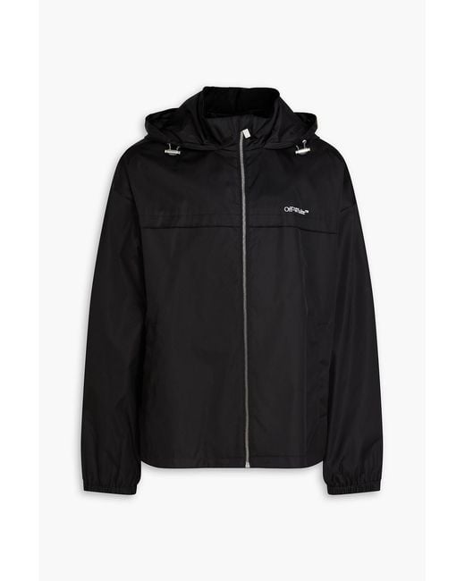 Off-White c/o Virgil Abloh Black Shell Hooded Jacket for men