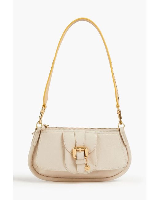 See By Chloé White Lesly Studded Leather Shoulder Bag
