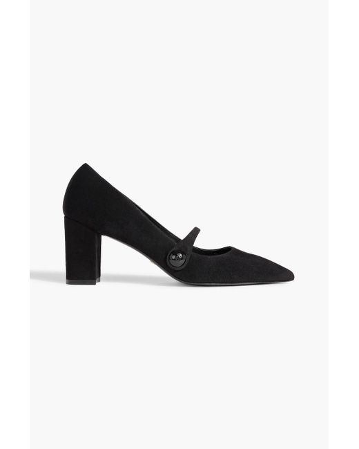 Stuart Weitzman Black Sw 75 Suede Mary Jane Pumps