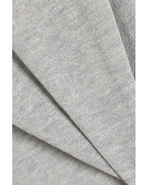 Proenza Schouler Gray Tina Cutout Cotton And Silk-Blend Sweater