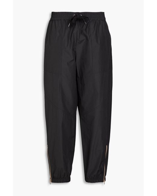 Brunello Cucinelli Black Cropped Shell Track Pants