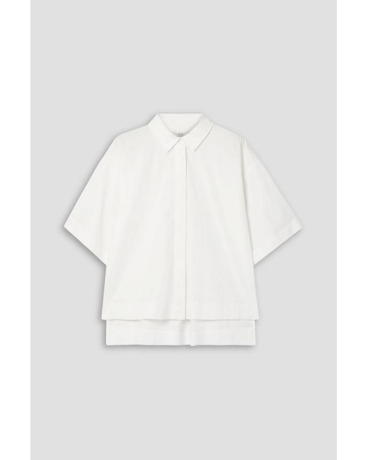 Co. White Tton-blend Poplin Shirt