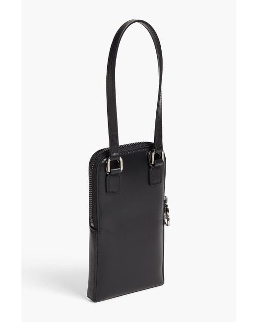 Dolce & Gabbana Leather phone pouch in Black für Herren