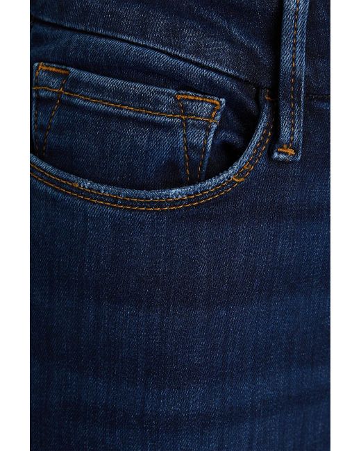 FRAME Blue Mid-rise Bootcut Jeans