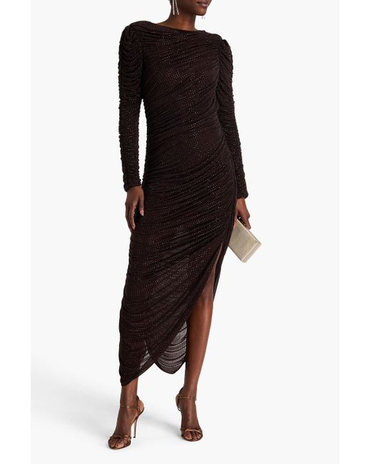 Jonathan Simkhai Black Sanders Crystal-embellished Ruched Jersey Maxi Dress