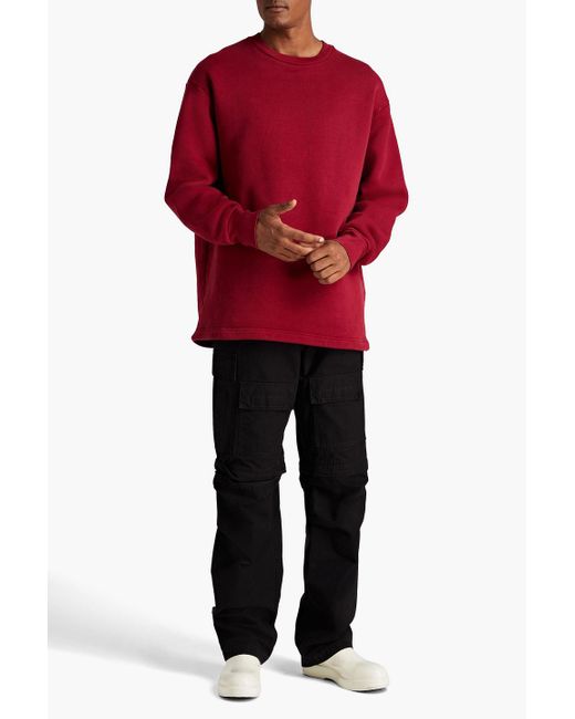 Acne Embroidered Cotton-fleece Sweatshirt for men