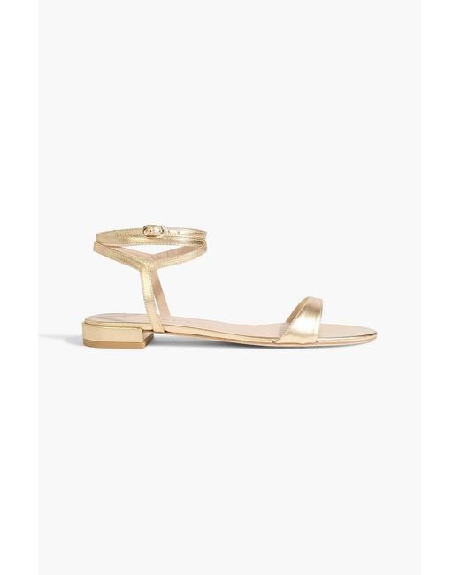 Stuart Weitzman Metallic Leather Sandals