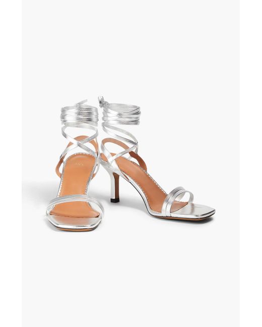 Maje White Leather Sandals