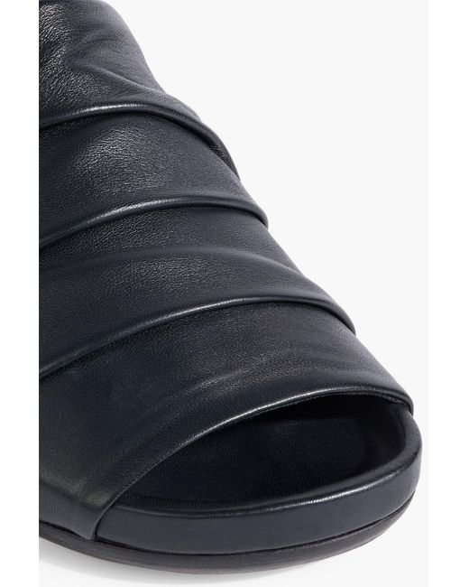 Rick Owens Black Leather Slides for men