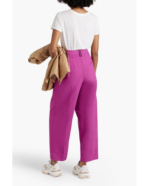 Ganni Pink Woven Tapered Pants