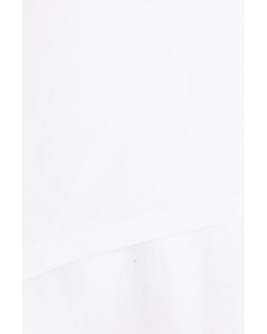 IRO White Lodi Asymmetric Tm And Linen-blend Crepe Wrap Skirt