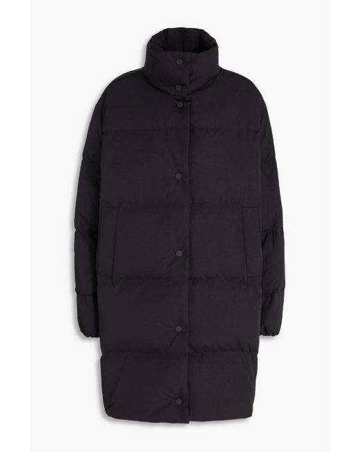 Theory Black Quilted Shell Down Coat