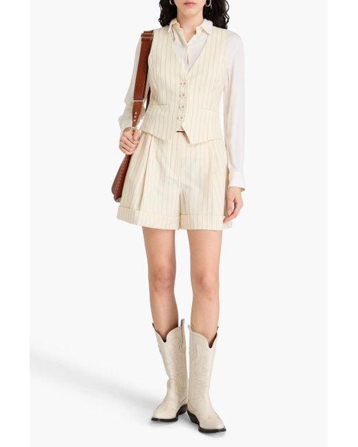 Zimmermann Natural Pinstriped Twill Vest