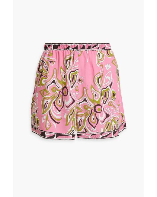 Emilio Pucci Pink Printed Jersey Shorts