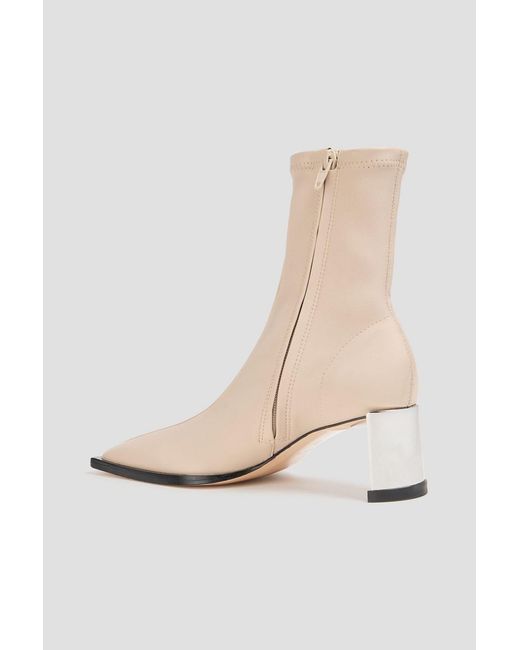 STUDIO AMELIA Natural Sockette 70 Leather Ankle Boots