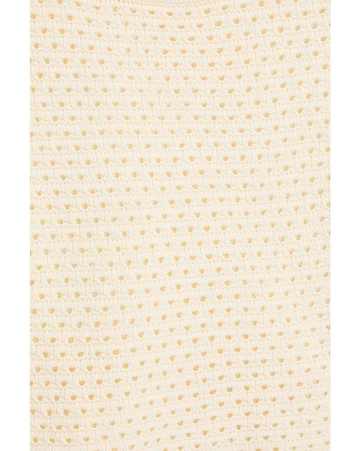 Vince Natural Crochet-knit Cotton Top