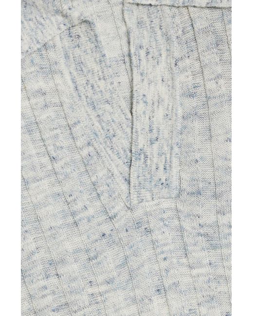 Frescobol Carioca Rino poloshirt aus gerippter baumwolle mit schmaler passform in White für Herren
