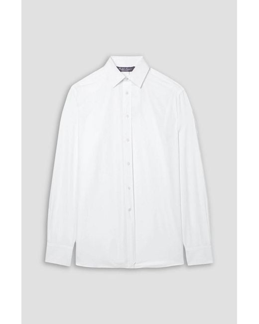 Ralph Lauren White Adrien Cotton-Poplin Shirt